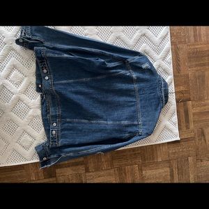 Distressed jean jacket